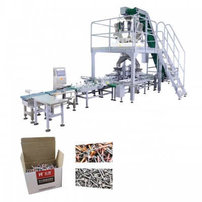 High Accuracy Screw Nut Bolt Nail Packing System with Multi-head Weigher